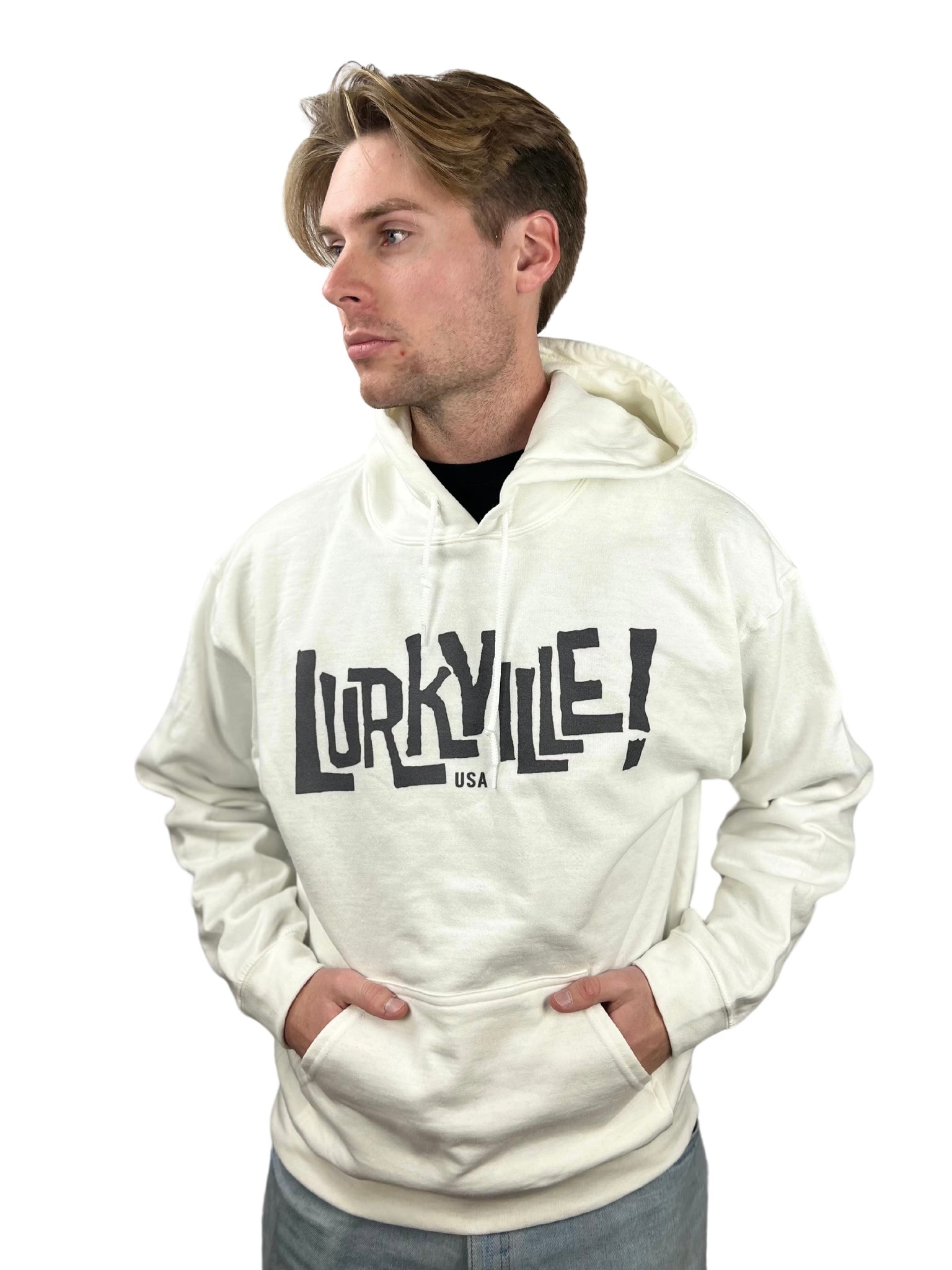 LVH002 LURKVILLE HOODIE WHITE